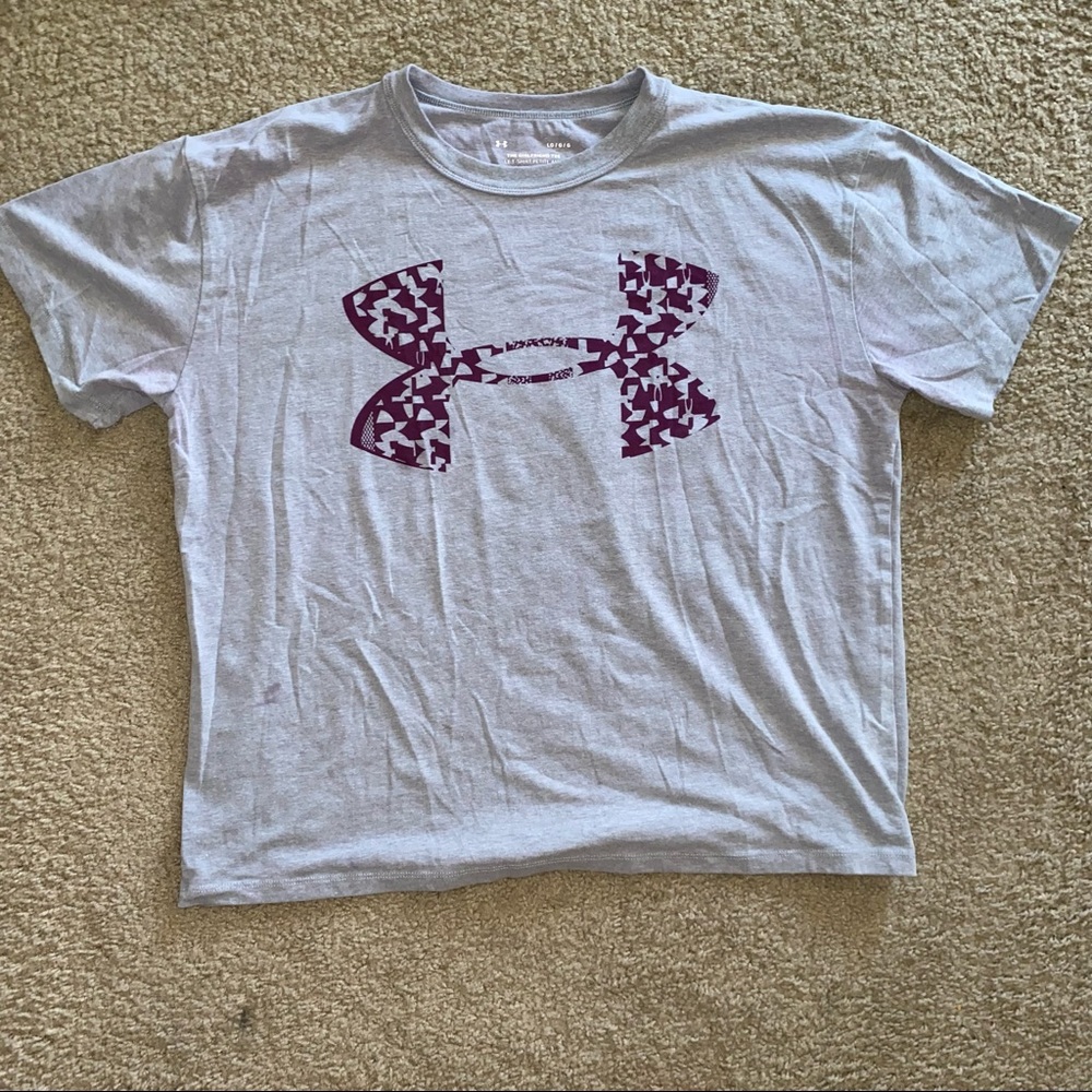 Women’s Under Armour Logo “The Girlfriend Tee” Short Sleeve T-shirt Size Large